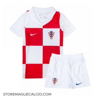 Croazia Maglia Gara Casa Repliche Europei 2024 Bambino